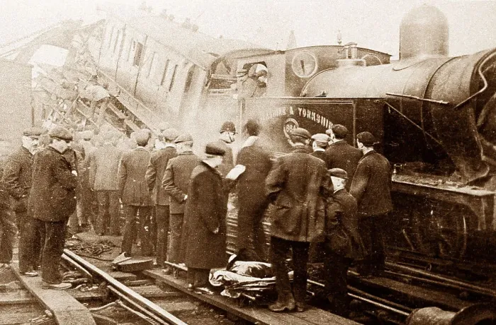 Framed Print : Huddersfield Railway Accident 21st April 1905 Framed Print : Huddersfield Railway Accident 21st April 1905