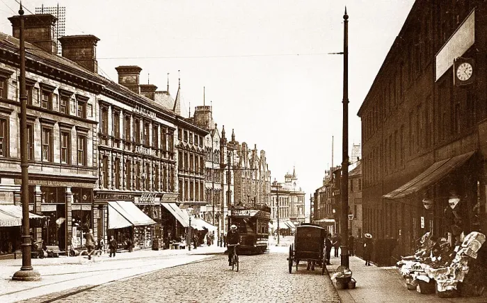 Framed Print : Huddersfield Westgate early 1900s Framed Print : Huddersfield Westgate early 1900s