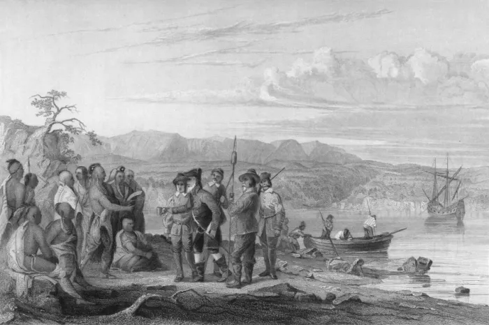 Framed Print : Hudson & Mohicans 1609 Framed Print : Hudson & Mohicans 1609