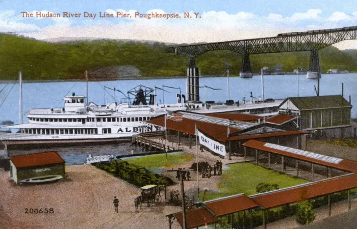 Framed Print : Hudson River Pier, Poughkeepsie, New York State, USA Framed Print : Hudson River Pier, Poughkeepsie, New York State, USA