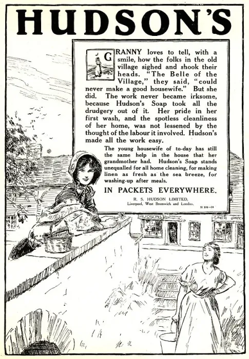 Framed Print : Hudson's Soap Advertisement Framed Print : Hudson's Soap Advertisement
