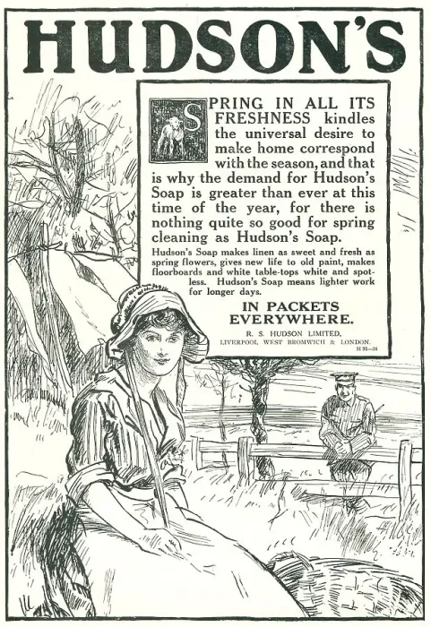 Framed Print : Hudson's Soap Advertisement Framed Print : Hudson's Soap Advertisement