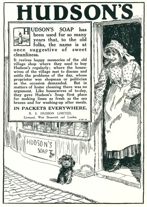 Framed Print : Hudson's Soap Advertisement Framed Print : Hudson's Soap Advertisement