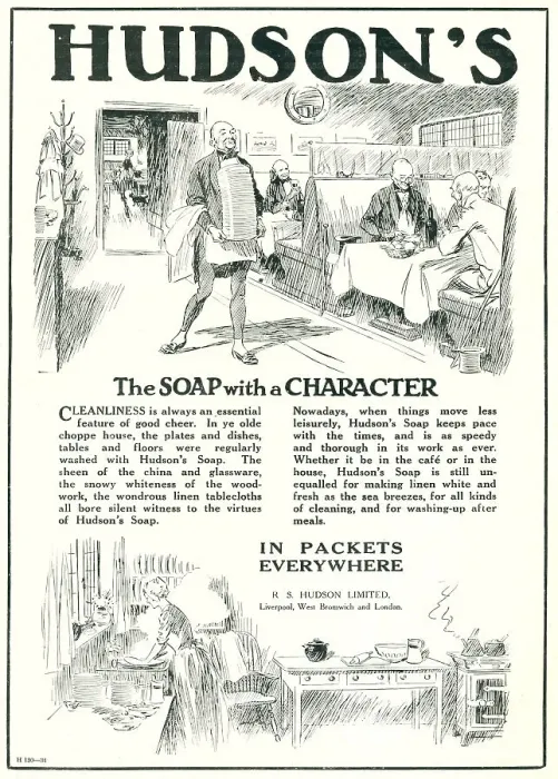 Framed Print : Hudson's Soap Advertisement Framed Print : Hudson's Soap Advertisement