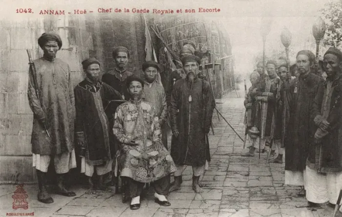 Framed Print : Hue, Vietnam - Chief of the Royal Guard and his Retinue Framed Print : Hue, Vietnam - Chief of the Royal Guard and his Retinue