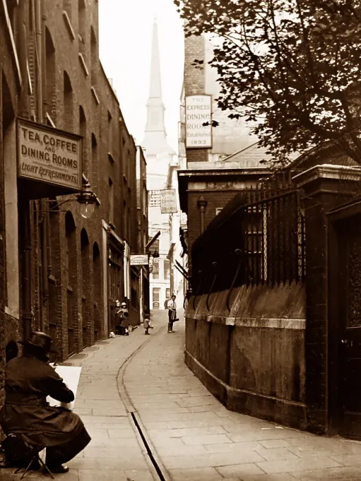 Framed Print : Huggin Lane, London Framed Print : Huggin Lane, London