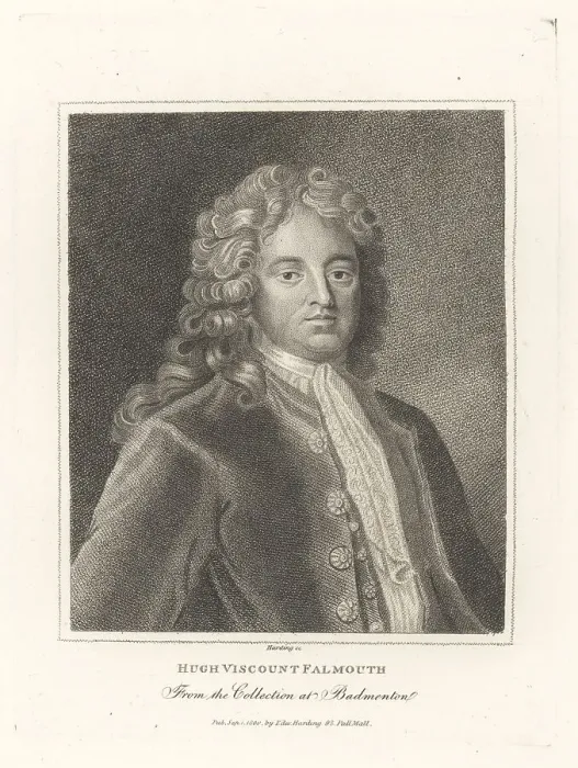 Framed Print : Hugh Boscawen, 1st Viscount Falmouth, 1678-1734 Framed Print : Hugh Boscawen, 1st Viscount Falmouth, 1678-1734