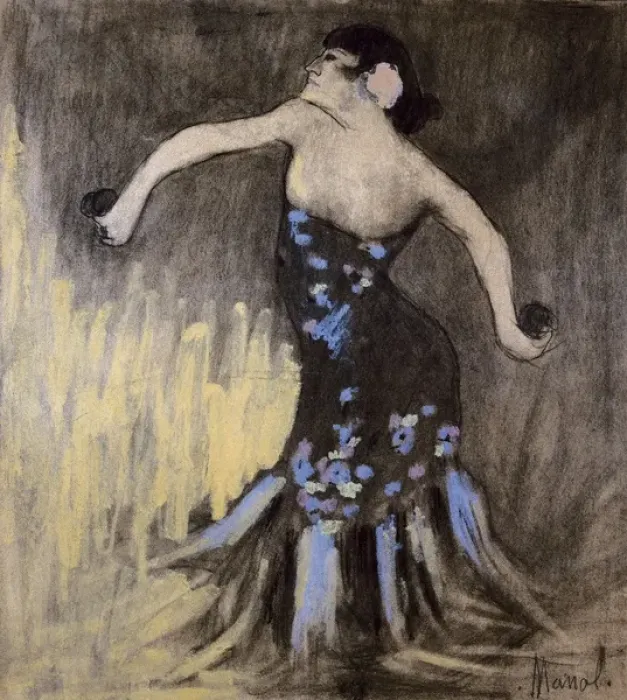 Framed Print : HUGUE, Manolo. Flamenco dancer Framed Print : HUGUE, Manolo. Flamenco dancer
