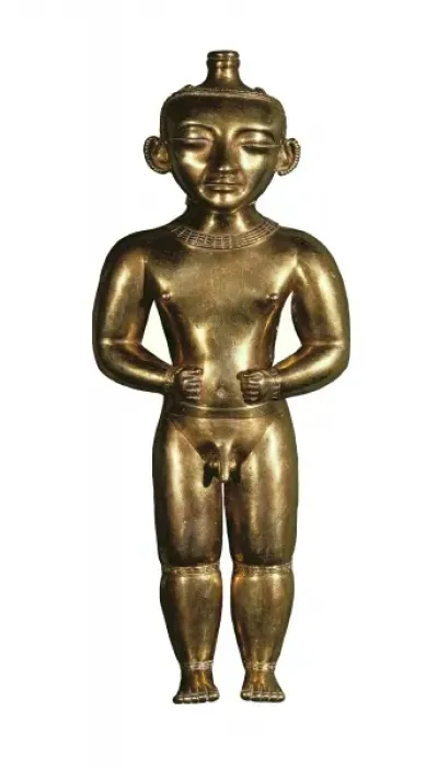 Framed Print : Human figure. 500-1500. Gold figure from Framed Print : Human figure. 500-1500. Gold figure from