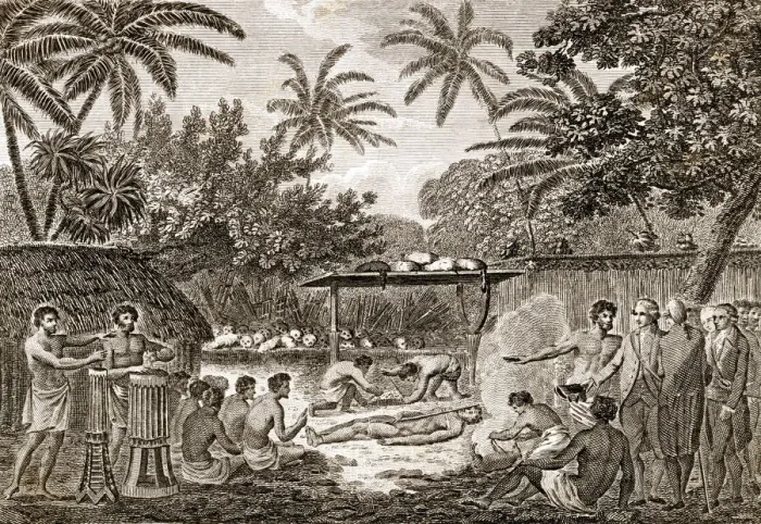 Framed Print : HUMAN SACRIIFICE, TAHITI Framed Print : HUMAN SACRIIFICE, TAHITI