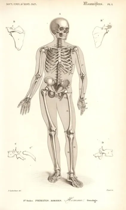 Framed Print : Human skeleton Framed Print : Human skeleton