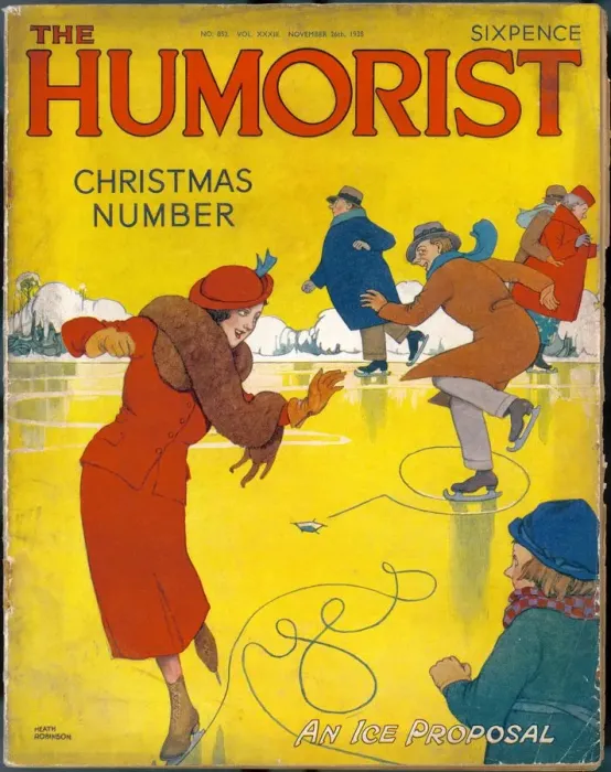 Framed Print : The Humorist Christmas Number 1938 - An Ice Proposal Framed Print : The Humorist Christmas Number 1938 - An Ice Proposal