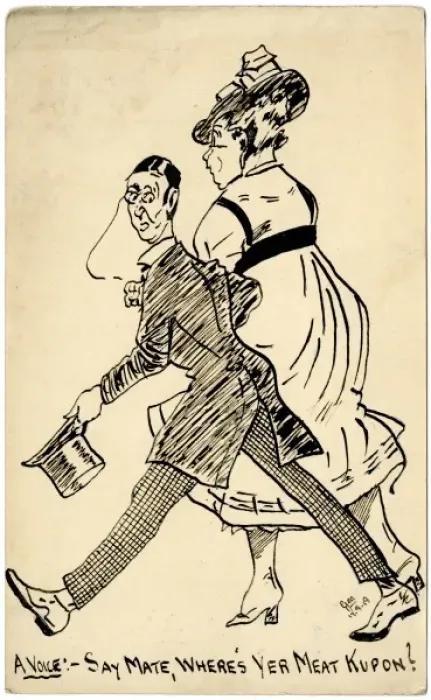 Framed Print : Humorous WWI postcard drawn by George Ranstead Framed Print : Humorous WWI postcard drawn by George Ranstead