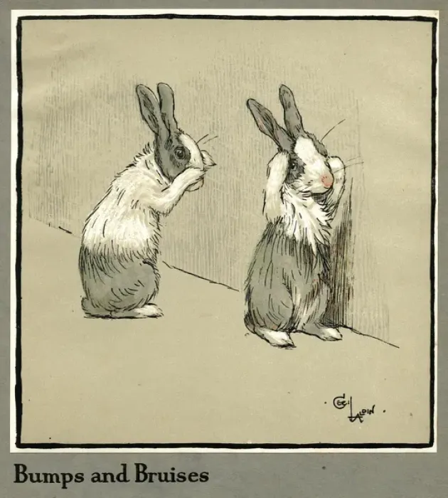 Framed Print : Humpty and Dumpty the rabbits lose their way Framed Print : Humpty and Dumpty the rabbits lose their way