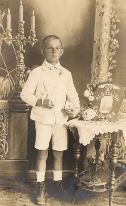 Framed Print : Hungarian Boy - studio portait with bible Framed Print : Hungarian Boy - studio portait with bible
