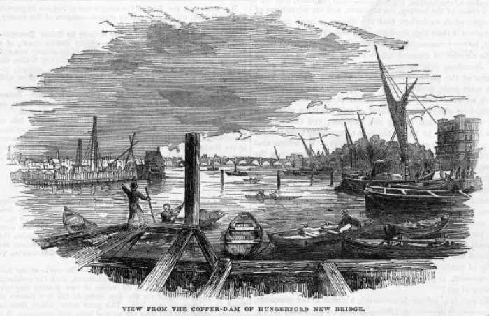 Framed Print : Hungerford Bridge