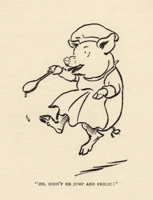 Framed Print : Hungry Peter the pig cooking a meal Framed Print : Hungry Peter the pig cooking a meal