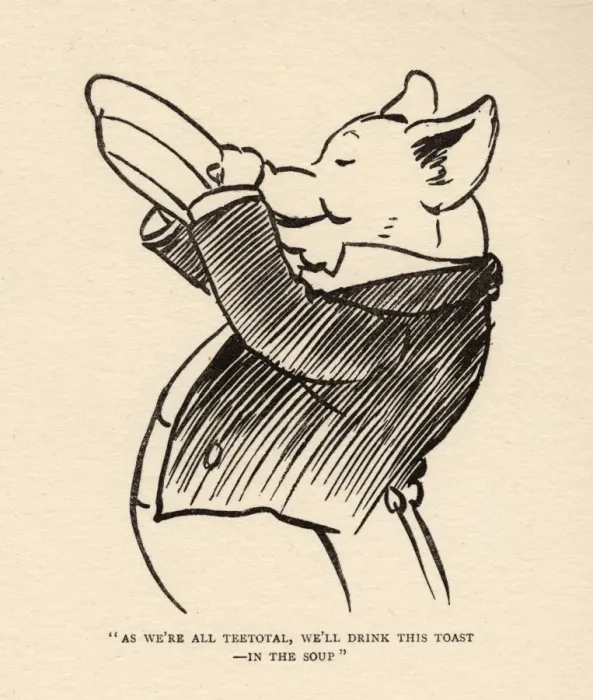 Framed Print : Hungry Peter the pig drinking a toast in the soup Framed Print : Hungry Peter the pig drinking a toast in the soup