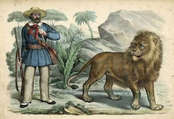 Hunter and Daring Lion