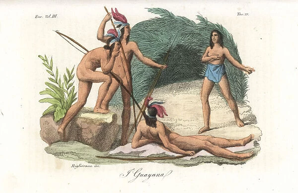 Hunters of the Wayana (Guayana) people of Paraguay