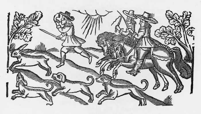 Framed Print : Hunting / Hare, C17 Framed Print : Hunting / Hare, C17