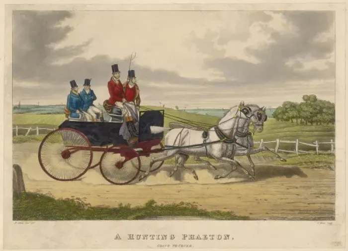 Framed Print : A Hunting Phaeton