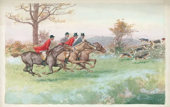 Framed Print : Hunting scene Framed Print : Hunting scene