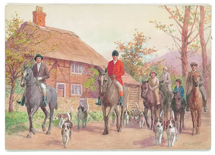 Framed Print : Hunting scene Framed Print : Hunting scene
