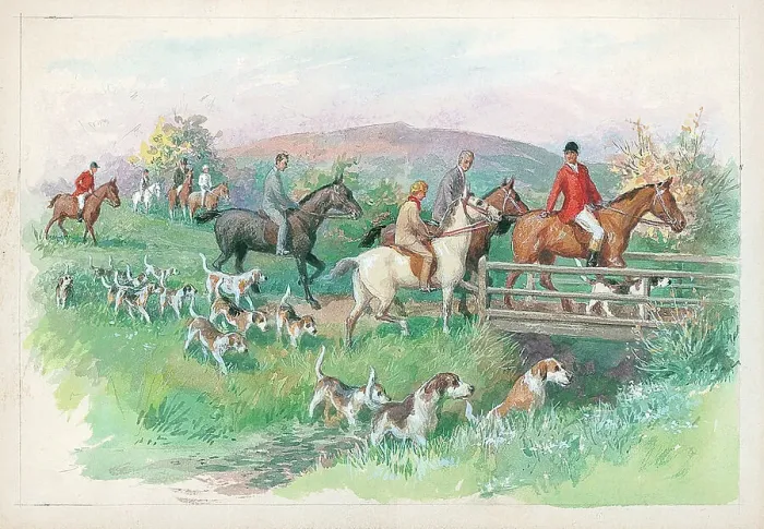Framed Print : Hunting scene Framed Print : Hunting scene