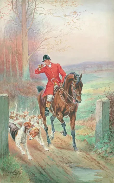Framed Print : Hunting scene Framed Print : Hunting scene