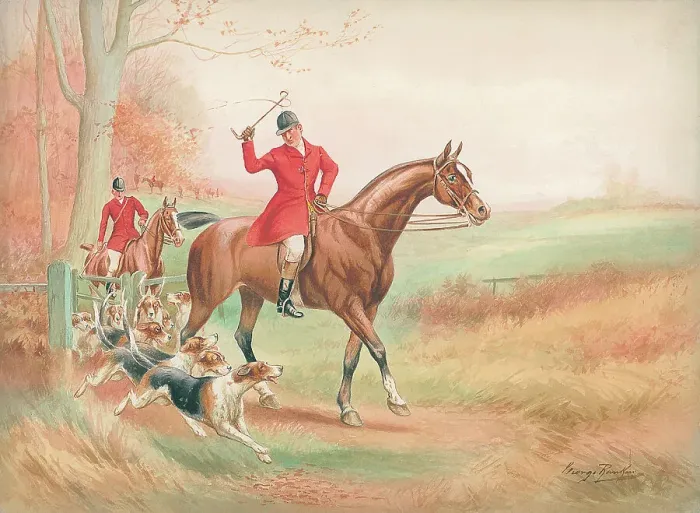Framed Print : Hunting scene Framed Print : Hunting scene