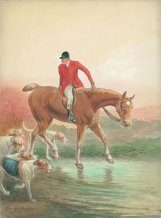 Framed Print : Hunting scene Framed Print : Hunting scene