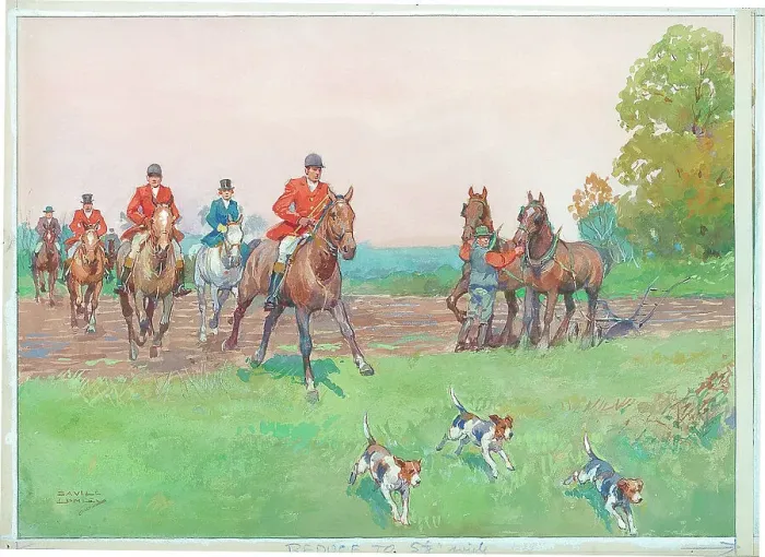 Framed Print : Hunting scene Framed Print : Hunting scene