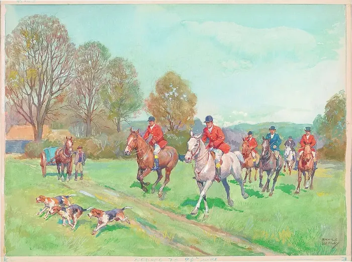 Framed Print : Hunting scene Framed Print : Hunting scene