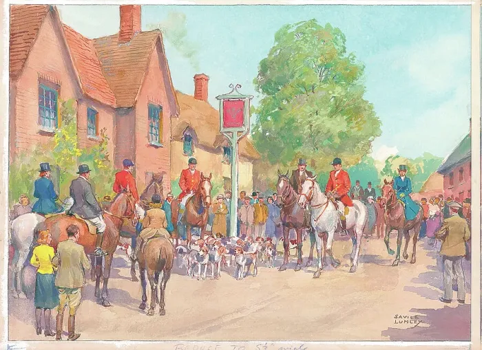 Framed Print : Hunting scene Framed Print : Hunting scene