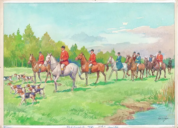 Framed Print : Hunting scene Framed Print : Hunting scene