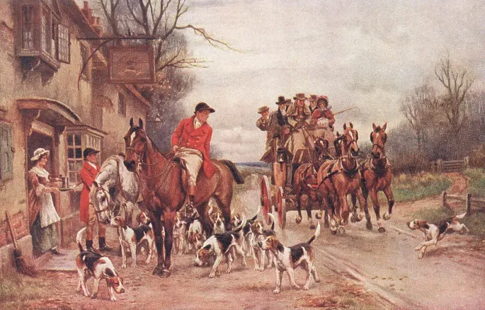 Framed Print : Hunting Scene Framed Print : Hunting Scene