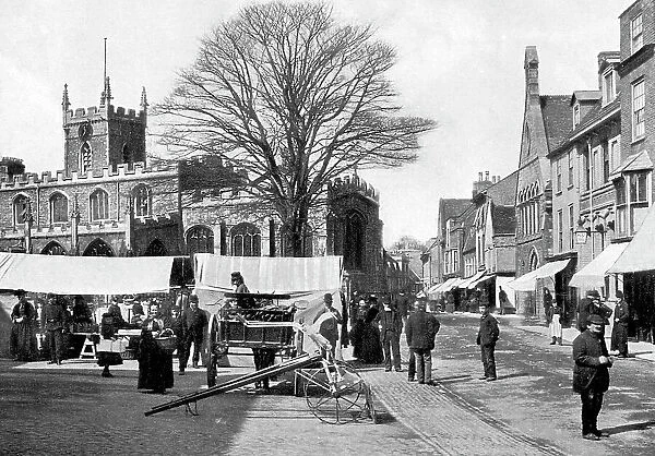 Huntingdon Market Place early 1900s