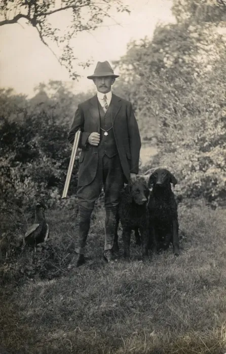 Framed Print : Huntsman with retriever Framed Print : Huntsman with retriever