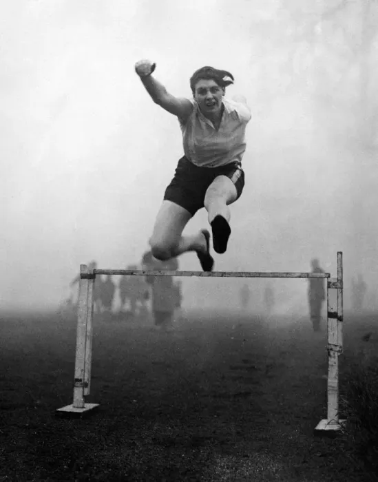 Framed Print : Hurdling Woman 1930 Framed Print : Hurdling Woman 1930