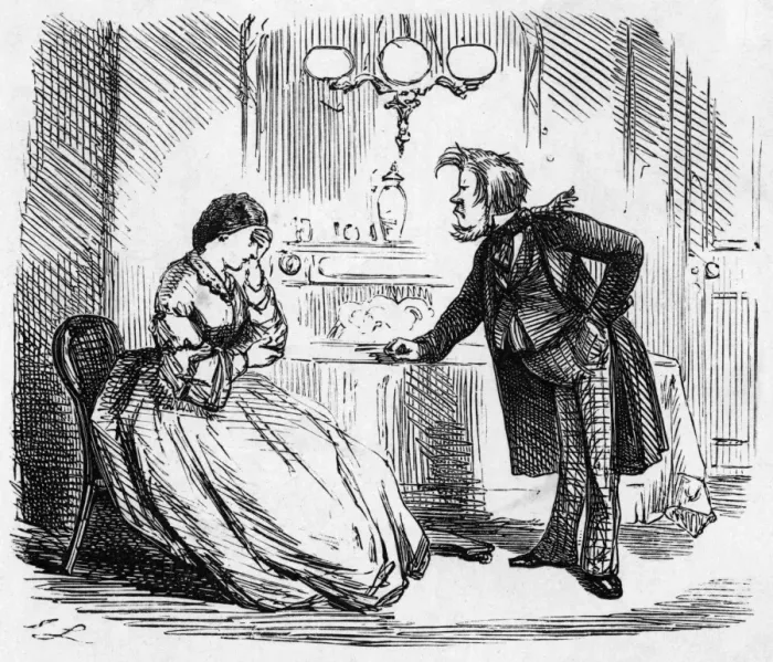 Framed Print : Husband Threatens Framed Print : Husband Threatens