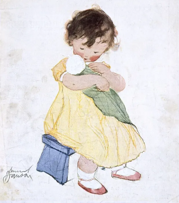 Framed Print : Hush-a-Bye Baby by Muriel Dawson Framed Print : Hush-a-Bye Baby by Muriel Dawson