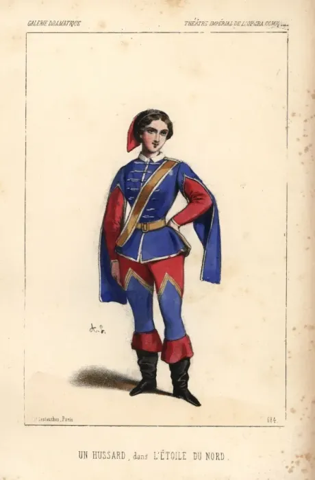 Framed Print : A hussar in L Etoile du Nord at the Opera Comique Framed Print : A hussar in L Etoile du Nord at the Opera Comique