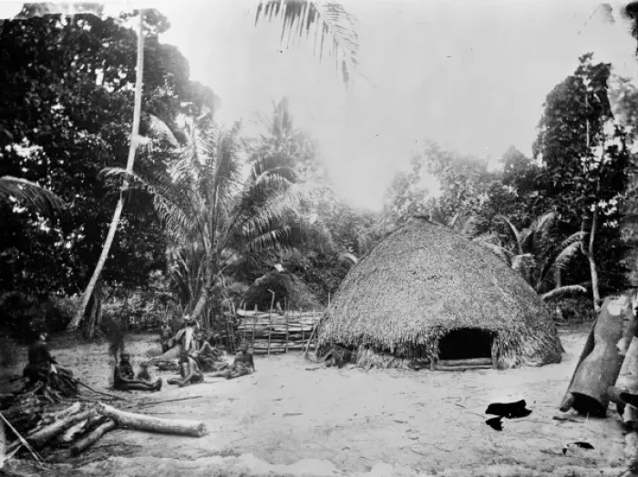 Framed Print : Hut at village, Admiralty Islands Framed Print : Hut at village, Admiralty Islands