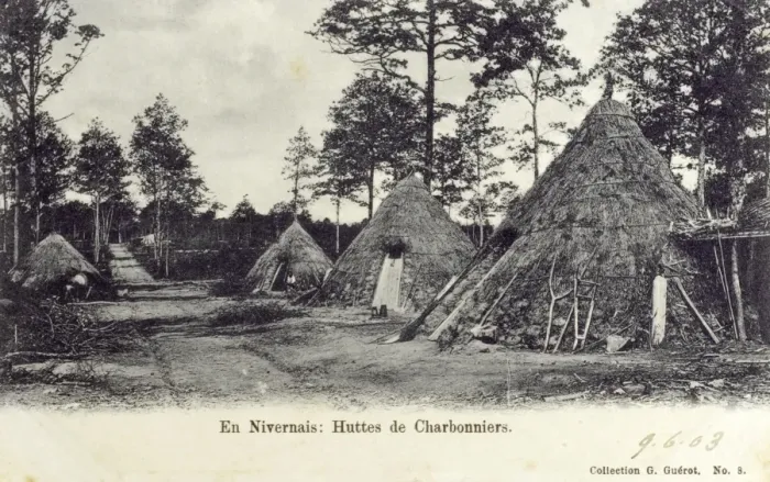 Framed Print : Huts of Charcoal Burners - Nevers Framed Print : Huts of Charcoal Burners - Nevers