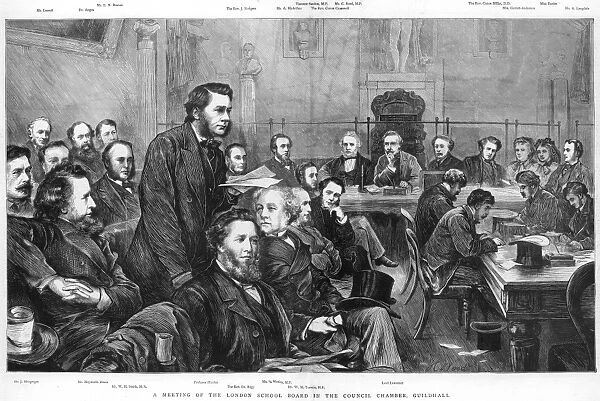 Huxley at London School Board meeting