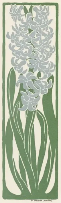 Framed Print : Hyacinth / Jugend 1898 Framed Print : Hyacinth / Jugend 1898