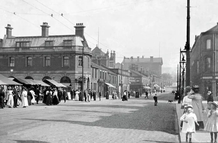 Framed Print : Hyde Market Street early 1900s Framed Print : Hyde Market Street early 1900s