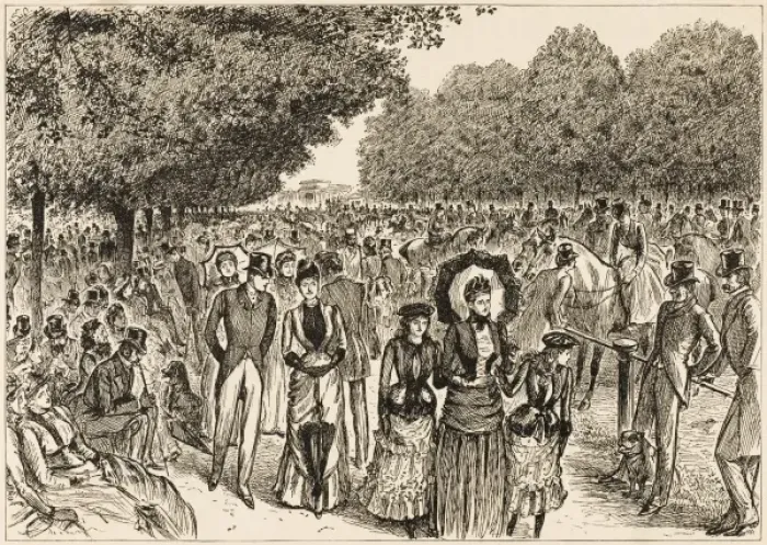 Framed Print : Hyde Park 1885 Framed Print : Hyde Park 1885