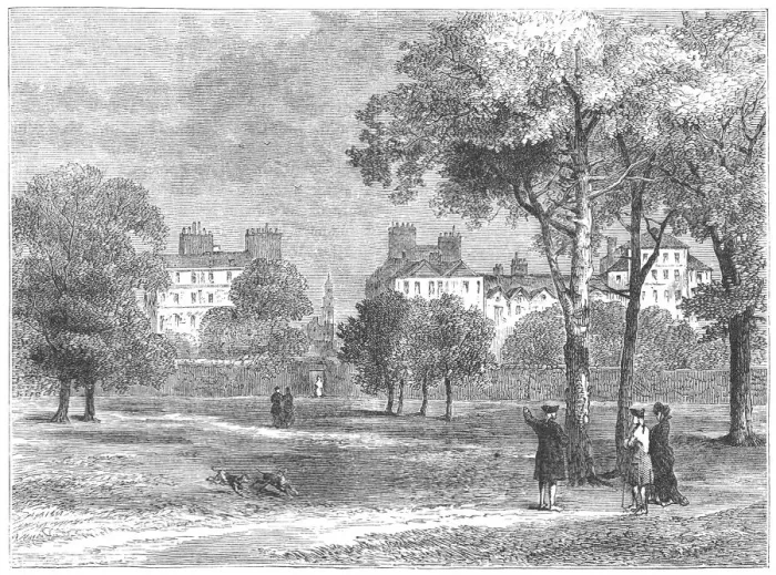Framed Print : Hyde Park. View of the Grosvenor Street entrance to Hyde Park. 1780. Date: 1875 Framed Print : Hyde Park. View of the Grosvenor Street entrance to Hyde Park. 1780. Date: 1875